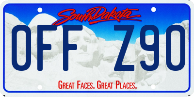 SD license plate 0FFZ90