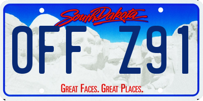 SD license plate 0FFZ91