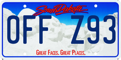 SD license plate 0FFZ93