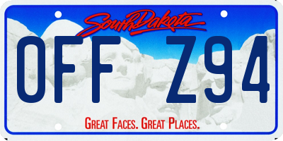 SD license plate 0FFZ94