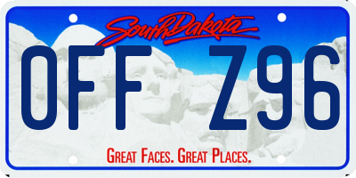 SD license plate 0FFZ96