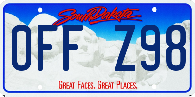 SD license plate 0FFZ98