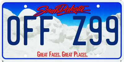 SD license plate 0FFZ99
