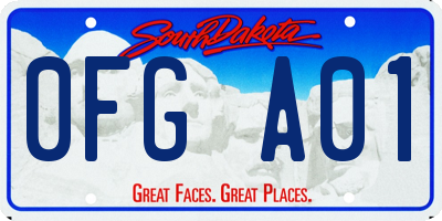 SD license plate 0FGA01