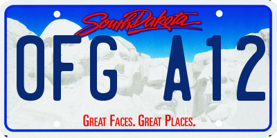 SD license plate 0FGA12
