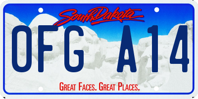 SD license plate 0FGA14