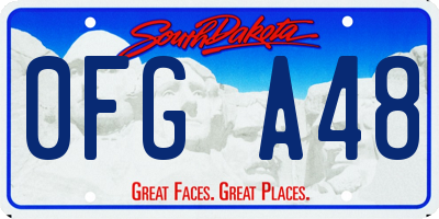 SD license plate 0FGA48