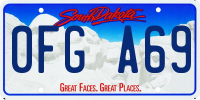 SD license plate 0FGA69