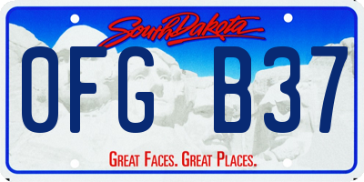 SD license plate 0FGB37