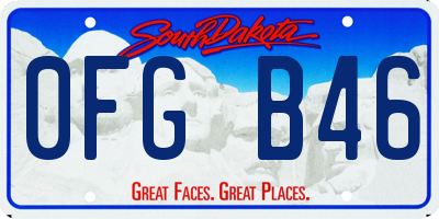 SD license plate 0FGB46
