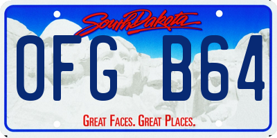 SD license plate 0FGB64