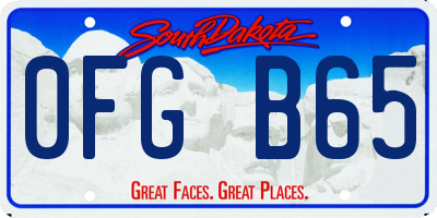 SD license plate 0FGB65