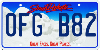 SD license plate 0FGB82
