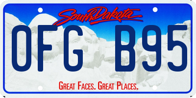 SD license plate 0FGB95