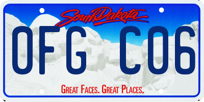 SD license plate 0FGC06