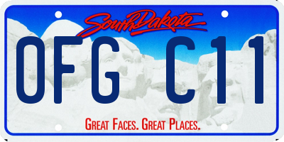 SD license plate 0FGC11