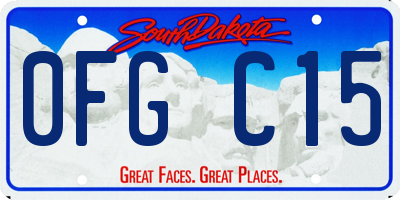 SD license plate 0FGC15