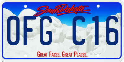 SD license plate 0FGC16