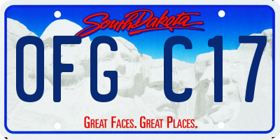 SD license plate 0FGC17