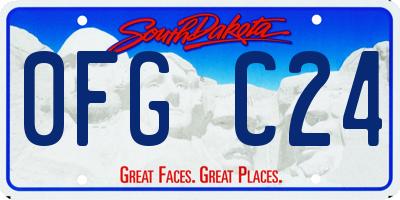 SD license plate 0FGC24