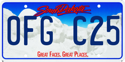SD license plate 0FGC25
