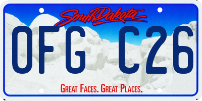 SD license plate 0FGC26