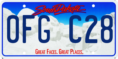 SD license plate 0FGC28