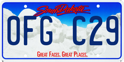 SD license plate 0FGC29