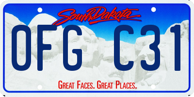 SD license plate 0FGC31