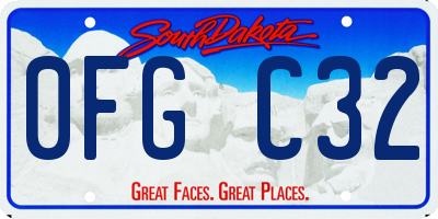 SD license plate 0FGC32