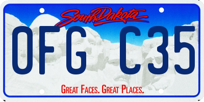 SD license plate 0FGC35