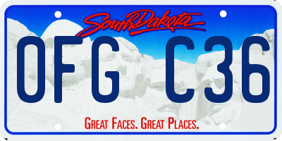 SD license plate 0FGC36
