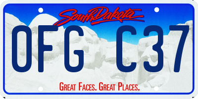 SD license plate 0FGC37