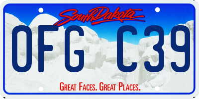 SD license plate 0FGC39