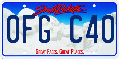 SD license plate 0FGC40