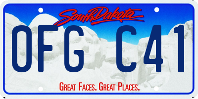 SD license plate 0FGC41