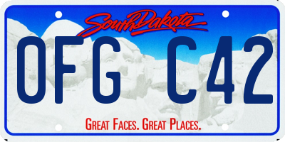 SD license plate 0FGC42