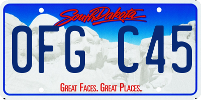 SD license plate 0FGC45
