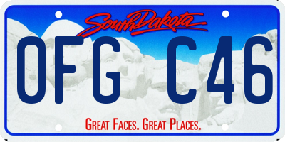 SD license plate 0FGC46