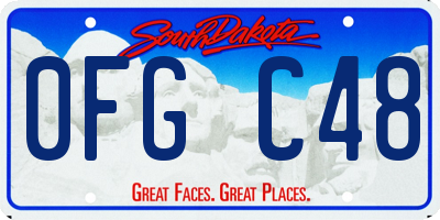 SD license plate 0FGC48