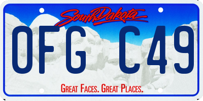 SD license plate 0FGC49