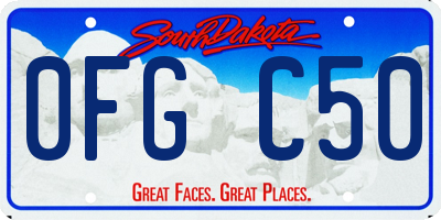 SD license plate 0FGC50