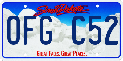 SD license plate 0FGC52