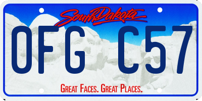 SD license plate 0FGC57