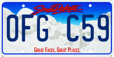 SD license plate 0FGC59