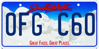 SD license plate 0FGC60