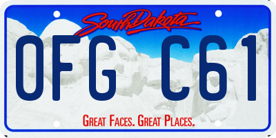 SD license plate 0FGC61