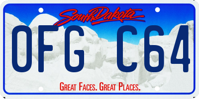SD license plate 0FGC64