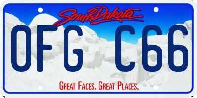 SD license plate 0FGC66