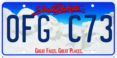 SD license plate 0FGC73